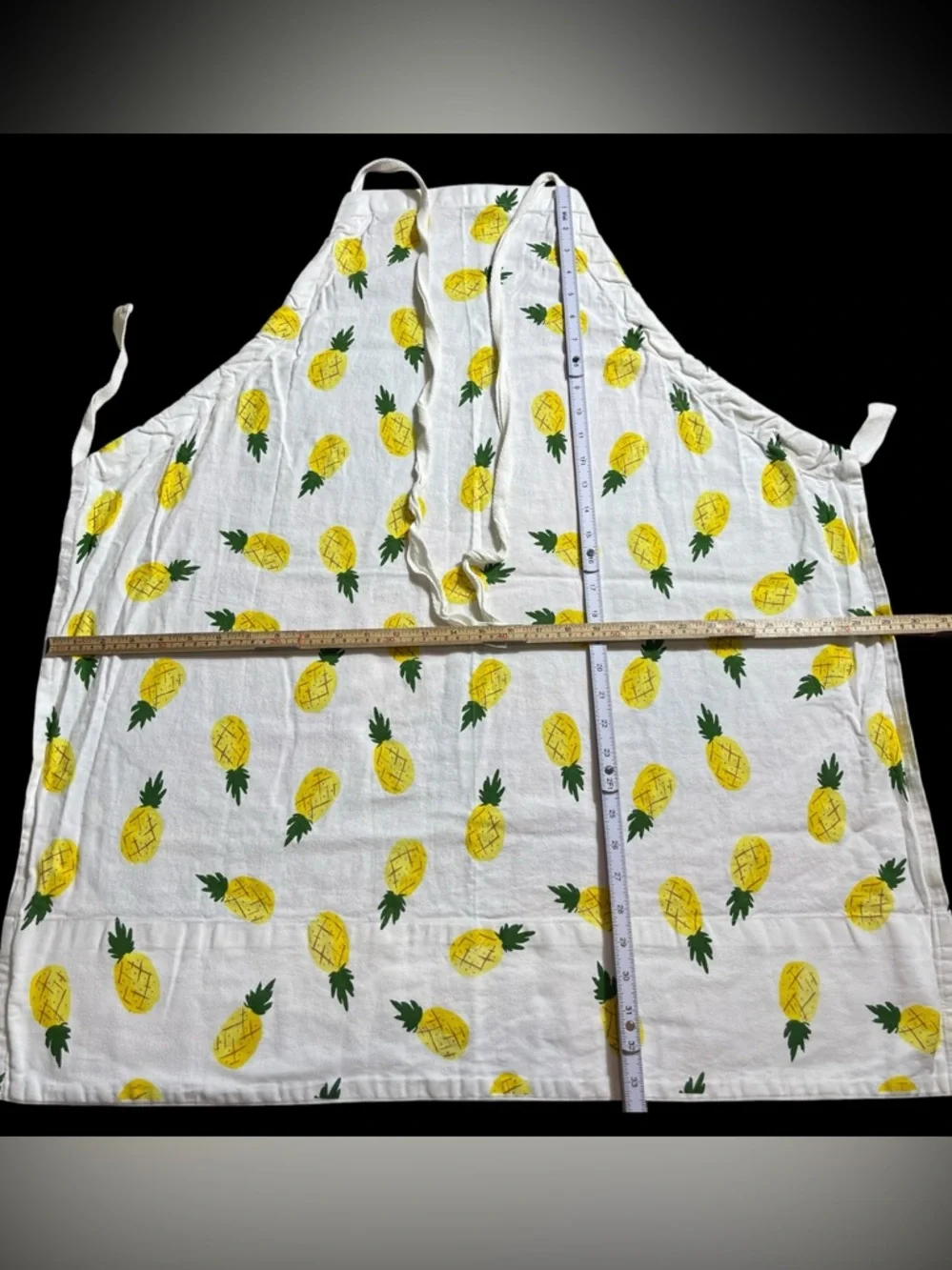 kate spade White Apron with Yellow Pineapple Print